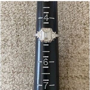🪞 NWT TACORI 18k Natural Diamond Engagement wedding Emerald Cut 18k Gold Ring